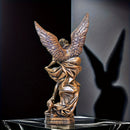 1pc Estatua de San Miguel Arcángel, Figura de San Miguel Arcángel de Resina Bronce de 31.75cm, Decoración de Temática Religiosa para Uso Interior y Exterior, No Requiere Electricidad, Decoración de Ángel