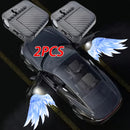 2pcs Proyector de Sombra de Bienvenida Inalámbrico para Puerta de Coche con Alas de Ángel LED HD, Luz de Logo para Accesorios de Coches