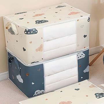 Bolsa de Almacenamiento Extra Grande Plegable con Cremallera y Asas - Organizador a Prueba de Polvo para Ropa, Edredones | Ideal para Autocaravanas y Decoración del Hogar