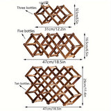 Estante de Vino de Madera Apilable - Diseño Plegable para Cocina y Comedor, Perfecto para Encimeras y Armarios