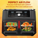 Juego de Accesorios para Freidora de Aire de 4 piezas con 2 Tapetes de Silicona para Freidora de Aire y 2 Rejillas de Acero Inoxidable para Freidora de Aire, Compatible con la Freidora de Aire de Doble Zona Ninja Food AF300UK AF400UK, para Accesorios de