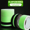 Adhesivo Antideslizante con Fosforescente, Cinta de Tracción para Escaleras y Superficies Resbaladizas - Reduce el Riesgo de Caídas en Interiores o Exteriores, 2 Pulgadas x 16.4 Pies/5cm*5m