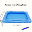 2 piezas de baño de pies inflable cuadrado + bomba, baño de pies portátil, escalera de piscina, juego de limpieza y pedicura