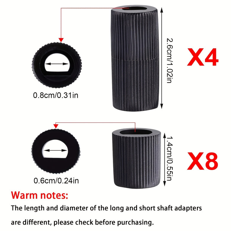 Juego de Repuesto para Perillas de Estufa de Gas, 4 piezas con Diámetro Interior de 6mm/8mm