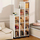 Gabinete de almacenamiento multifuncional de 3/4/5 niveles, impermeable y antipolvo, ideal para juguetes, snacks y ropa, organizador rectangular de plástico con superficie pintada