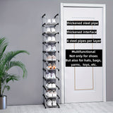 1pc Zapatero de 10 Niveles, Zapatero para Entrada, Almacenamiento Sencillo de Zapatos en Casa, Estante Multifuncional Ahorra Espacio, Adecuado para Puerta, Dormitorio, Baño, Oficina, Pasillo, Apartamento, Residencia Estudiantil, Garaje, etc. Regalos de H