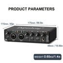 DEPUSHENG MD22 Interfaz de audio USB, 24 bits 192kHz, XLR con alimentación fantasma de 48V, baja latencia para grabación de música, transmisión, podcasting, compatible con PC/Win/Mac