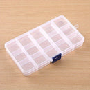 1pc Caja Transparente Desmontable De 15 Rejillas, Almacenamiento De Joyas, Caja De Medicamentos Clasificada, Caja De Agujas Y Hilos De Maquillaje, Caja De Clasificación De Tornillos Y Clavos, Organizador De Suministros De Pesca