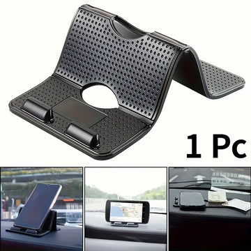Soporte de teléfono para coche multifuncional - Resistente al calor, antideslizante, con agarre seguro, compatible con navegación GPS y conducción sin manos, montaje de teléfono para coche, montaje de teléfono para coche, seguro, duradero.