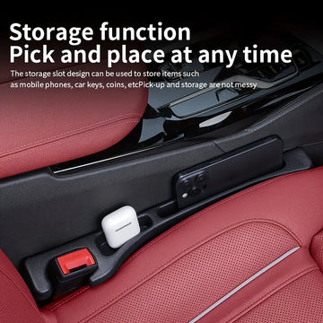 Pack de 2 Rellenos para Espacios del Asiento del Coche - Protectores Anticaída, Diseño Ergonómico en Plástico Duradero, Fácil Instalación para Autos Camiones y SUVs, Organizador de Consola Central y Espacio entre Asientos, Caja de Almacenamiento de Resid