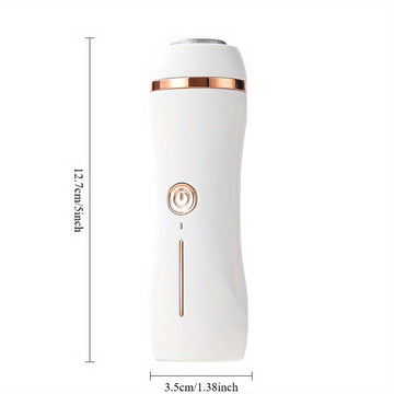 Limpiador Eléctrico Profesional de Pies - Exfoliante y Removedor USB con Luz Rápida Beige, Diseño Inalámbrico para Talones Suaves, Dedos y Pies - Herramienta de Cuidado para el Hogar y Viajes, Batería de Litio - Ideal para Pedicuras, Manicuras y Cuidado