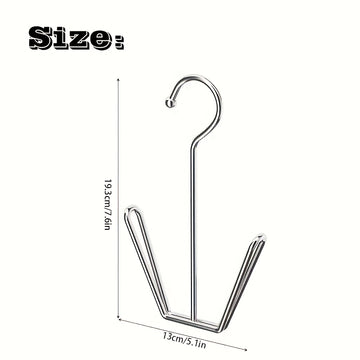 4 piezas de ganchos organizadores para zapatos de metal, soporte de acero inoxidable ahorrador de espacio con gancho, construcción duradera de metal sin acabado, fácil de armar, independiente, con almacenamiento para clóset, accesorio para el hogar y la