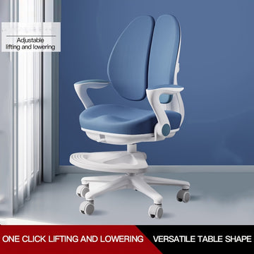 Butaca de Oficina Ergonómica de 1 Pieza con Asiento de Espuma Viscoelástica, Diseño Dividido en la Parte Trasera, Reposición Manual, Base Giratoria, Malla Rosa Suave, Cómoda para Uso Doméstico y de Oficina
