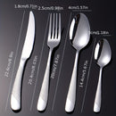 Juego de cubiertos de acero inoxidable con diseño de estrella, 24 piezas, incluye cuchillo para carne, tenedor, cuchara y cuchara de postre, ideal para hogar, cocina, hotel, restaurante, fiestas, bodas y eventos, apto para lavavajillas, disponible en var
