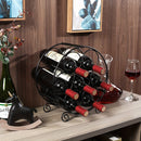 Soporte para Vino de Hierro al Estilo Europeo Elegante - Soporte Decorativo de Mesa para Múltiples Botellas, Diseño Metálico Resistente para Decoración del Hogar y Almacenamiento de Vinos