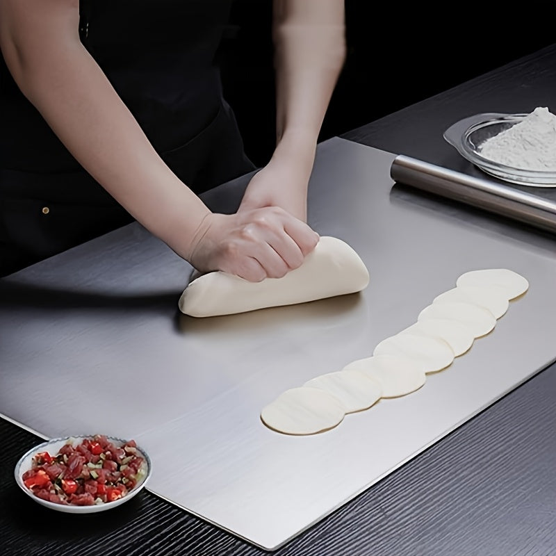 Tablero de corte de acero inoxidable | para uso doméstico, adecuado para amasar masa y picar en la cocina