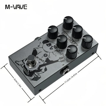 Pedal de Efectos M-VAVE MINI-EFX 9 en 1 con True Bypass, Control Remoto y Alimentación USB - 9 Opciones de Sonido, Pedal Digital Compacto para Guitarras Eléctricas, Bajo, Estilos Musicales Variados, Diseño Artístico Único, Construcción Metálica Duradera