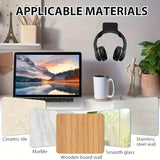 Soporte para auriculares de 4 piezas montado en la pared sin perforaciones, soporte para mesa, soporte para cabeza, gancho para colgar, estante para auriculares de esports