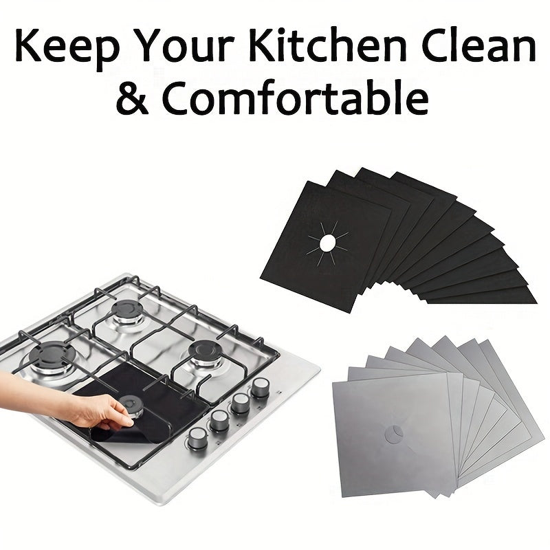 4 Piezas / 8 Piezas / 12 Piezas - Cubierta reutilizable para quemador superior de estufa, almohadilla antiadherente lavable, suministros de cocina, resistentes al calor y mantienen la estufa limpia