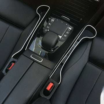 2 Piezas de Organizador Multifuncional para Auto con Portavasos - Solución de Almacenamiento en Plástico Duradero para Asientos Delanteros y Traseros, Ideal para Mantener el Interior del Coche Limpio y Ordenado | Diseño Elegante | Soporte Resistente