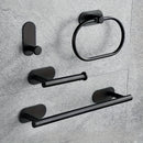 Juego de 4 Accesorios para Baño - Incluye Barra para Toallas, Porta Anillos, Soporte para Papel y Ganchos para Fácil Montaje en Pared, Accesorios de Baño