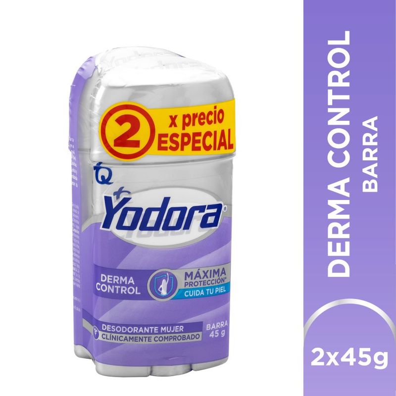DESOD YODORA 2U 90G DERMA CONTROL BARRA