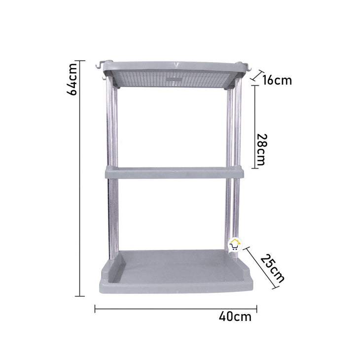 Estantería 3 Niveles Organizador Multifuncional Cocina Baño COCI141