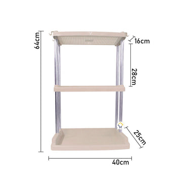 Estantería 3 Niveles Organizador Multifuncional Cocina Baño COCI141