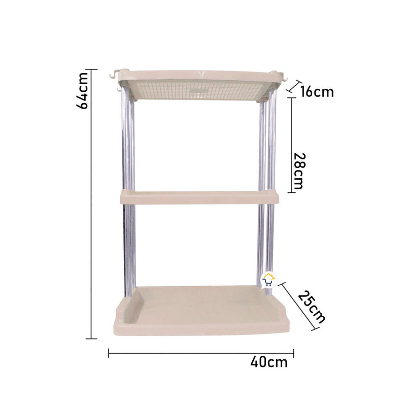 Estantería 3 Niveles Organizador Multifuncional Cocina Baño COCI141