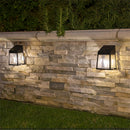 2 Piezas de Luces Solares para Exteriores, Diseño Moderno Cuadrado con Paneles de Vidrio Transparente y LED Cálido Blanco, Construcción Duradera en Plástico , Decoración Solar para Jardín, Patio o Pasillo, Iluminación Energeticamente Eficiente