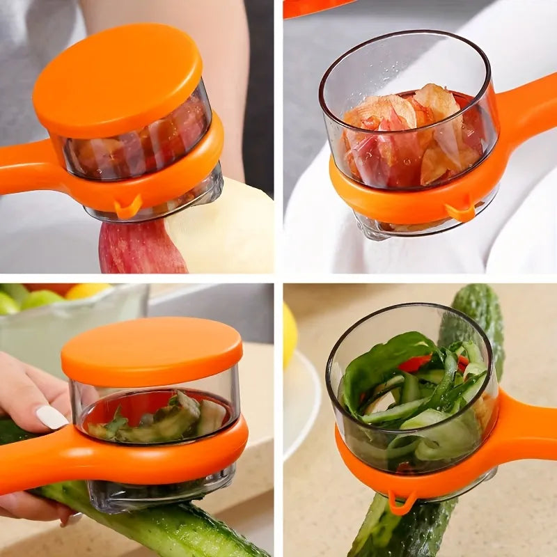 Pelador de frutas y verduras multifuncional 2 en 1