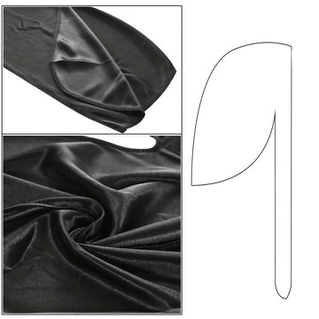 Gorro de ducha tipo bandana para hombres, durag sedoso con cola larga para ondas