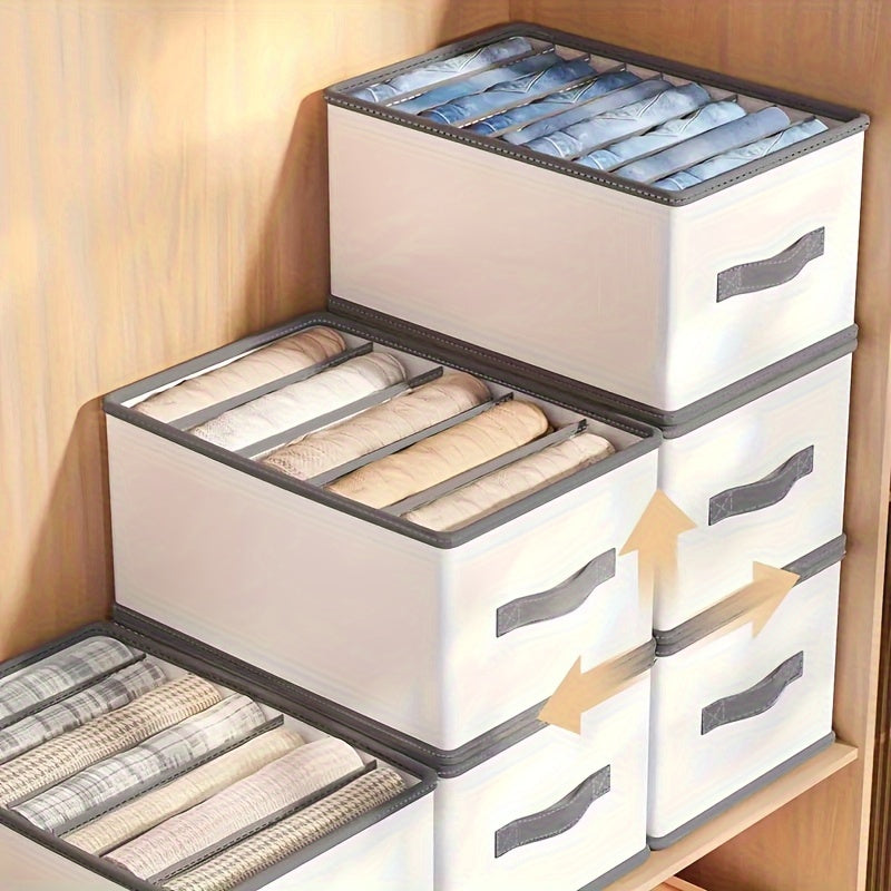 1/3 piezas, cesta de almacenamiento plegable para cajones, tejido no tejido, organizador de ropa interior, calcetines, sujetadores, regalo del Día del Padre, organizador de cajones | Multifuncional | Ligero, ropa con asa, bolsa de almacenamiento para caj