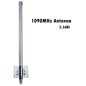 Antena ADSB Tipo N Hembra de 1090/978 MHz con Gancho de 5.5dBi/58.42 cm para Receptor Aviación, Estéreo Definido por Software RTL y Dongle USB