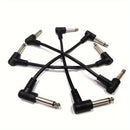 Cable de conexión para guitarra LUTREE de 6.35 pulgadas con conectores TS de 1/4", ideal para efectos de audio y pedales de guitarra, diseño redondo, construcción duradera
