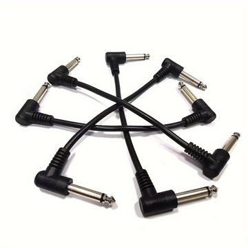 Cable de conexión para guitarra LUTREE de 6.35 pulgadas con conectores TS de 1/4", ideal para efectos de audio y pedales de guitarra, diseño redondo, construcción duradera