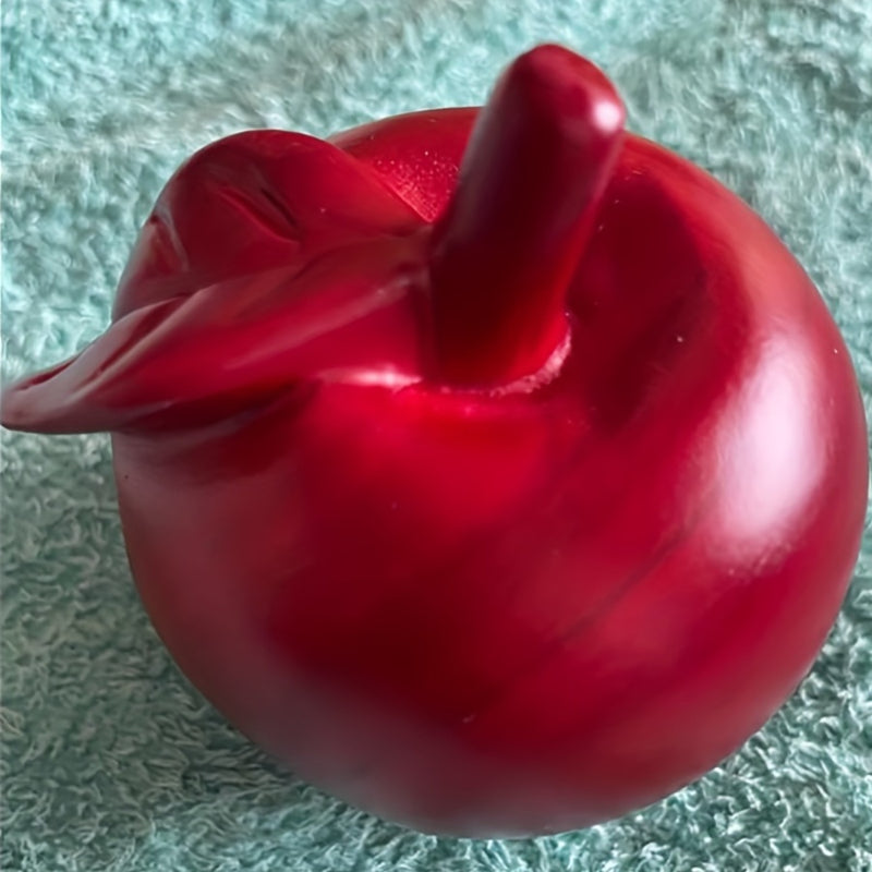 Estatuilla de manzana tallada en madera de sándalo rojo, objeto de colección para decoración del hogar, uso en interiores, no necesita electricidad, decoración versátil para habitaciones, regalo ideal para el estreno de una casa.