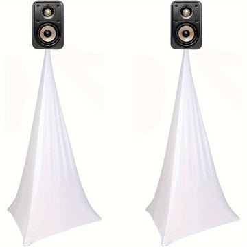 Fundas para altavoces, falda trípode con bolsa de viaje, funda para altavoz DJ, falda elástica de poliéster 360 grados, ideal para presentaciones en escenarios, bodas y eventos