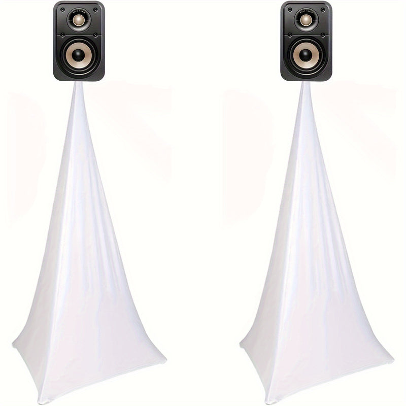 Fundas para altavoces, falda trípode con bolsa de viaje, funda para altavoz DJ, falda elástica de poliéster 360 grados, ideal para presentaciones en escenarios, bodas y eventos