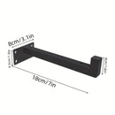 1 estante de arte de hierro montado en la pared, marco de acero inoxidable negro mate, resistente a la oxidación, se adapta a diferentes estilos de decoración | Ahorro de espacio, ideal para apartamentos pequeños, cocina, baño, práctico y decorativo!