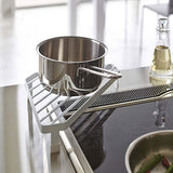 1/2 piezas de estante triangular anti-escaldaduras para encimera de cocina y esquina de pared - soporte aislado para ollas, colgador para secar platos, organizador de almacenamiento de estufa - accesorio de cocina