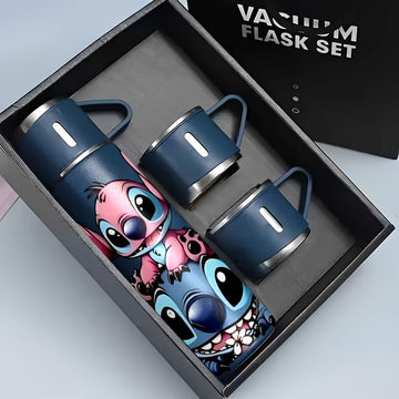 Juego de termo de acero inoxidable de 17 oz con 2 tapas de taza reutilizables, taza de viaje multifuncional para bebidas calientes y frías, lavable a máquina, ideal para bebidas calientes y frías - Embalaje de regalo LHB03211