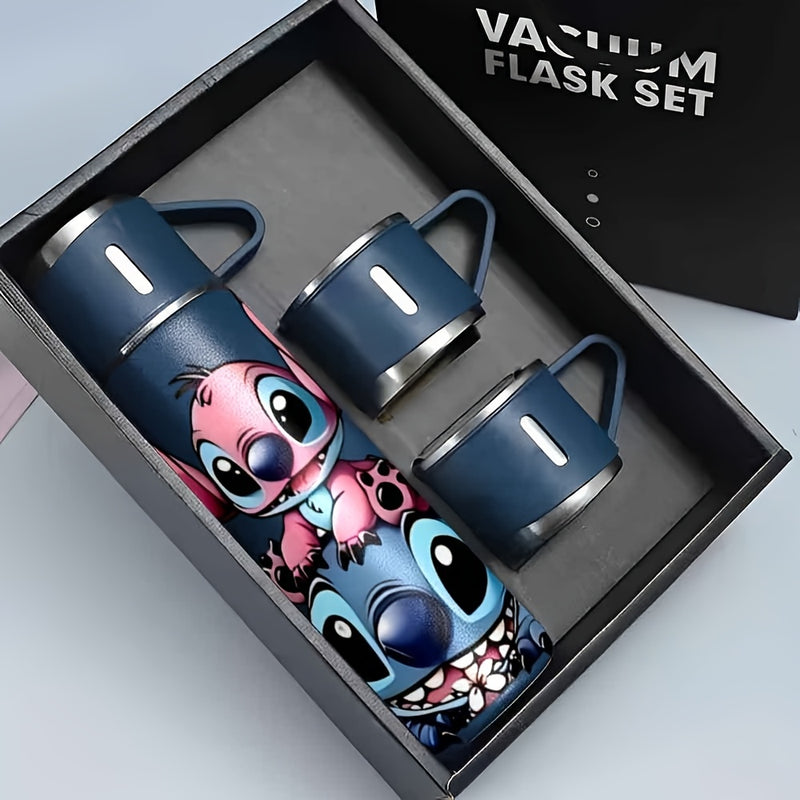 Juego de termo de acero inoxidable de 17 oz con 2 tapas de taza reutilizables, taza de viaje multifuncional para bebidas calientes y frías, lavable a máquina, ideal para bebidas calientes y frías - Embalaje de regalo LHB03211
