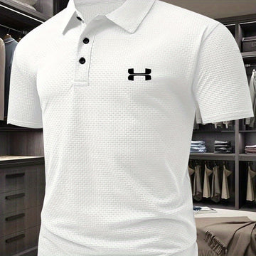 Camiseta cómoda para hombre con estampado doble C reverso, transpirable, casual