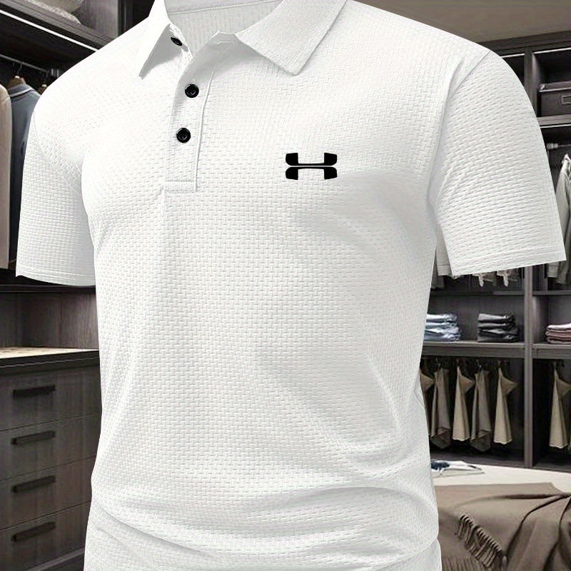 Camiseta cómoda para hombre con estampado doble C reverso, transpirable, casual