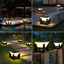 Lámparas de pared solares Amaryllis para exteriores - Blanco y negro, plástico duradero, iluminación de paisaje eficiente en energía para hogar y jardín, batería de litio cargada por energía solar, capacidad, iluminación exterior | Lámparas de pared mode