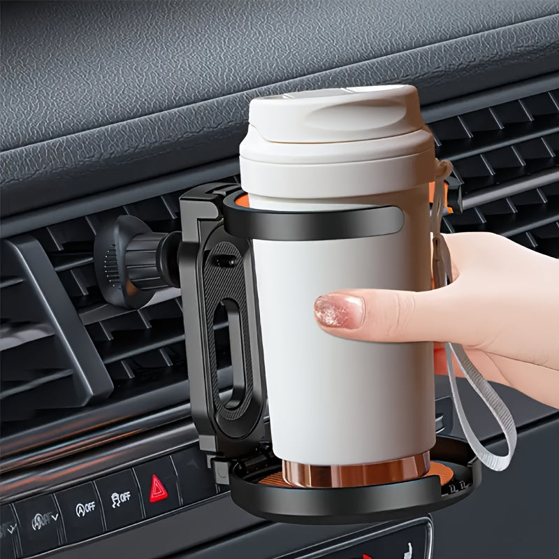 1pc Portavasos Multi-Función Plegable para Coche y Cenicero - Material ABS Duradero, Diseño Ventilado para Tazas de Café, Botellas de Soda y Bebidas - Perfecto para Coches, Camiones y SUV, Portavasos | Portavasos Moderno | Portavasos ABS Duradero