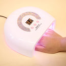 Lámpara LED para uñas con sensor inteligente y pantalla LCD - Lámpara de secado rápido de esmalte en gel de alta potencia, portátil con USB, luz LED para uso en casa y salón, sin olor, blanca, dispositivo con USB, diseño compacto, plástico duradero, para