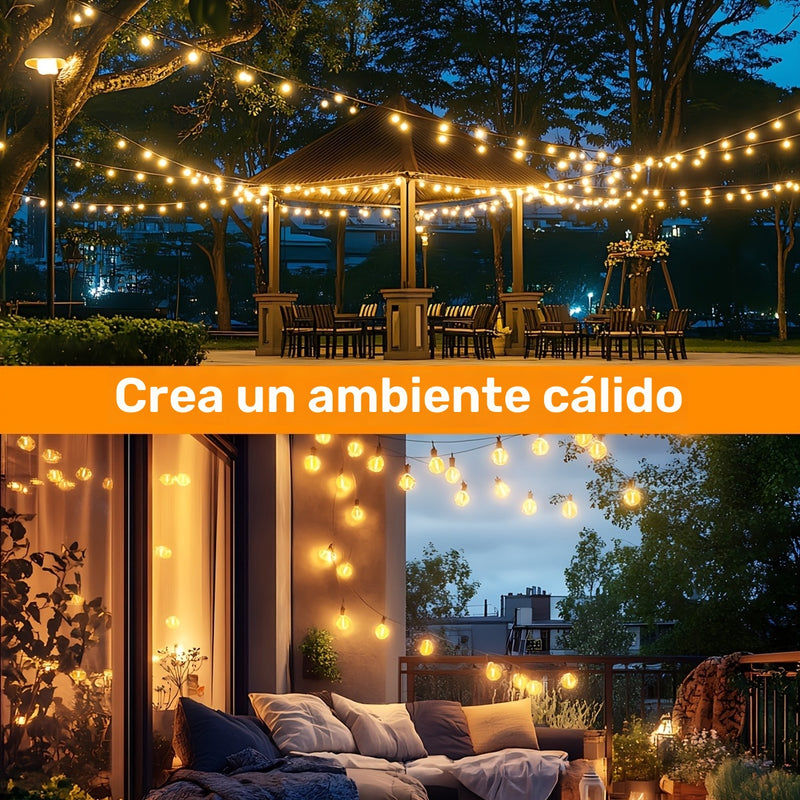 Luces solares G40, 17.25 m, 46 luces