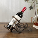 Portabotellas de Hierro Vintage - Estante Decorativo Rústico para 2 Botellas, Ideal para Cocina o Entrada - Decoración Metálica Antigua y Resistente con Estilo Granja, Organizador de Cocina Duradero